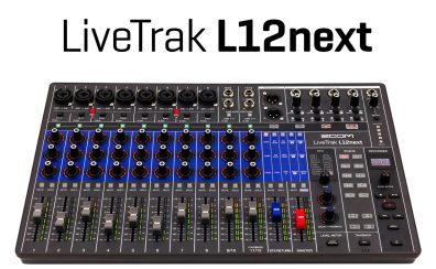 ZOOM LiveTrak L12next登場！ アナログの操作性とデジタルの利便性を融合させた、12チャンネルのライブミキサー＆レコーダー！