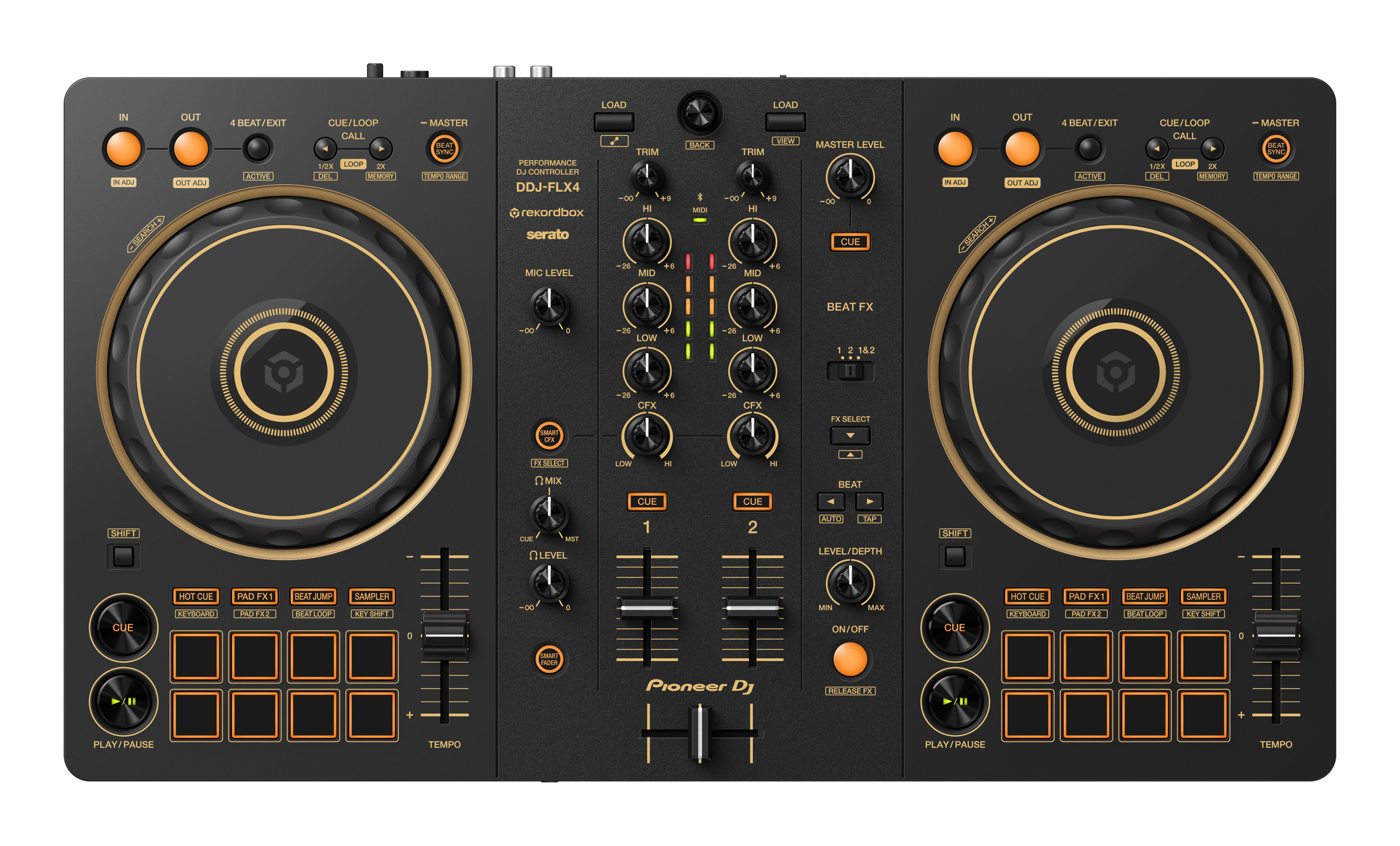 PioneerDJ(Alpha Theta)から人気のDDJ-FLX4の限定ゴールドカラー