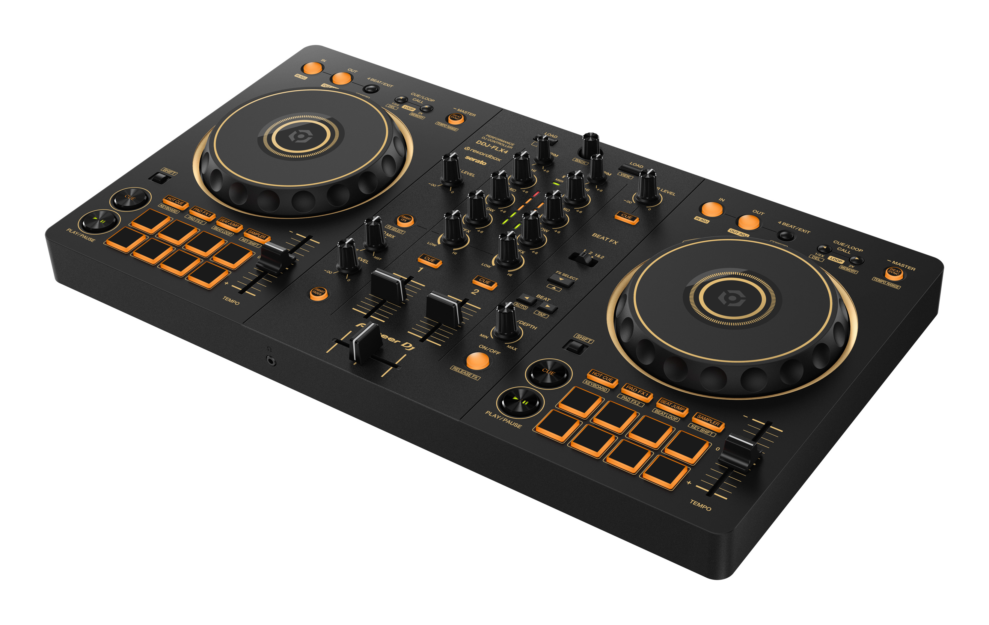 PioneerDJ(Alpha Theta)から人気のDDJ-FLX4の限定ゴールドカラー