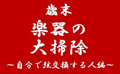 【楽器の大掃除】年末恒例！！楽器を大掃除！！～自分で弦交換する人編～