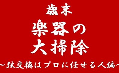 【楽器の大掃除】年末恒例！！楽器を大掃除！！～弦交換はやっぱりプロに任せる人編～