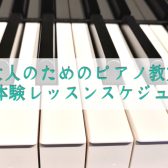 【奈良市】大人のためのピアノ教室　6月体験レッスンスケジュール