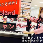 【電子ピアノを買うなら今がチャンス！】Rolandキャッシュバックキャンペーン！【最大2万円分】