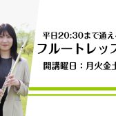 【仕事帰りOK】〜20:30まで通える大人のフルートレッスン|奈良・新大宮