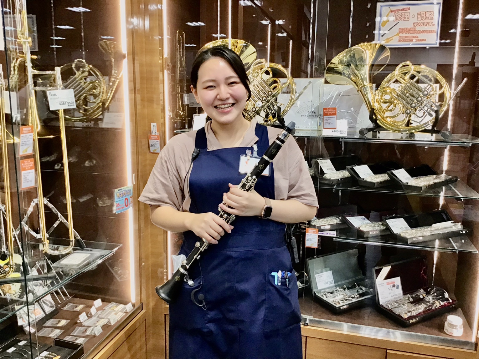 担当:木管楽器、管楽器アクセサリー
