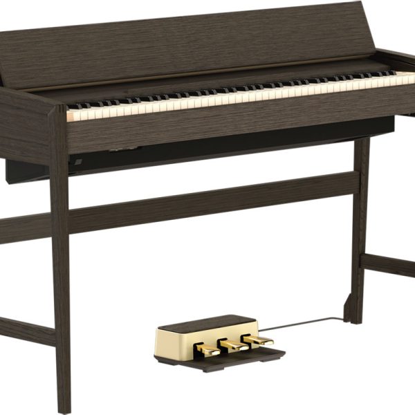 Roland KF-25 /カラー：KSO（スモークドオーク色）<br />
<br />
￥495,000（税込）<br />
<br />
こちらは先に紹介した「きよら」のに島村楽器限定モデル！KSO(スモークドオーク)の限定カラー仕様に加え、KF-20の丸みを帯びたデザインとは対照的に角のあるデザインとなっております。出すことが難しい独特な色味による存在感は唯一無二です！