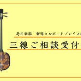 【島村楽器新潟店】三線・サンレレ　ご相談承っております