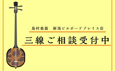 【島村楽器新潟店】三線・サンレレ　ご相談承っております