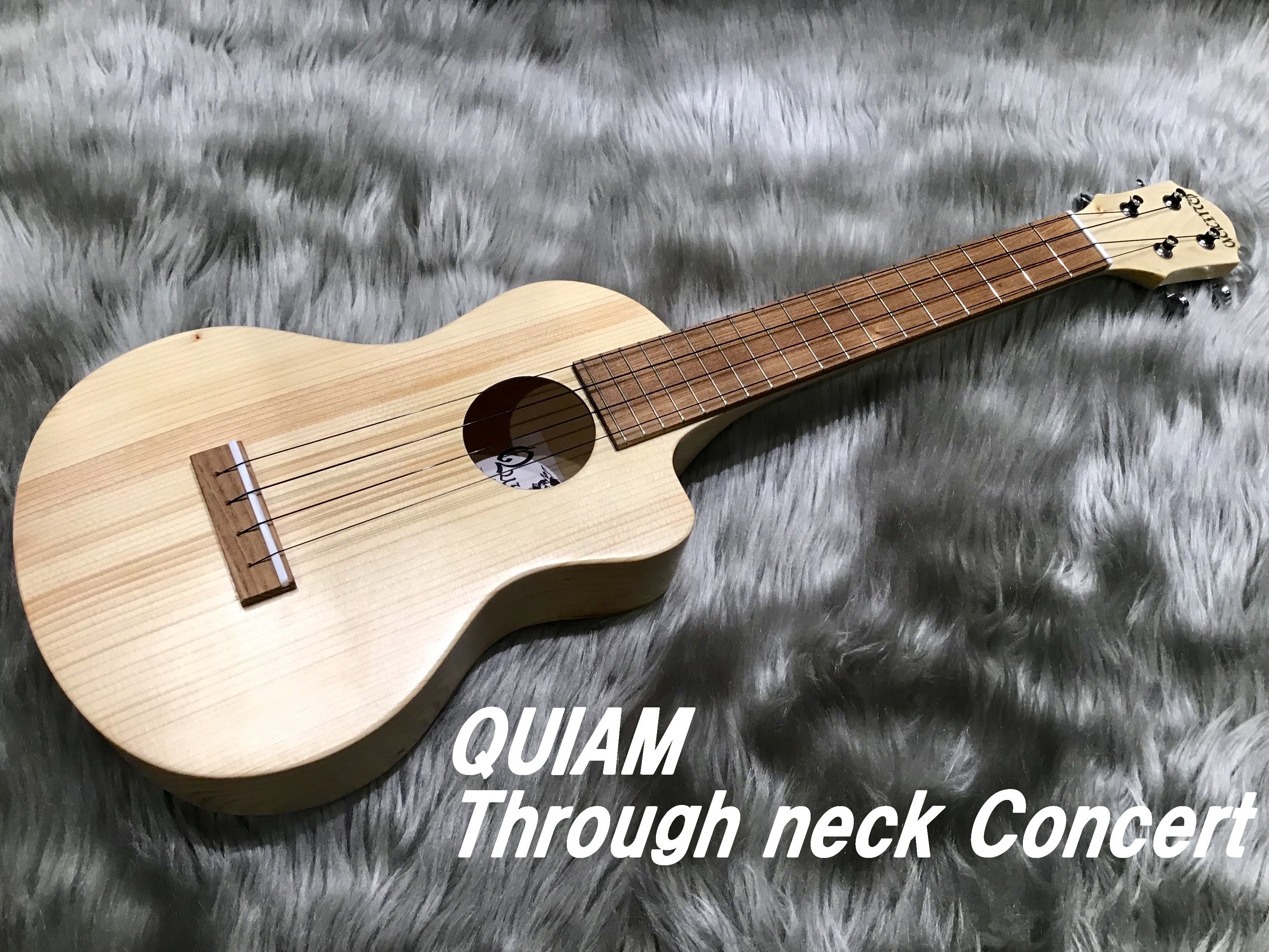 【QUIAM】今話題の真っ白なウクレレ『Through neck Concert』入荷いたしました！