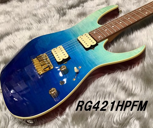 *Ibanez RG421HPFM RG421HPFMは、美しい杢目のフレイムメイプルTOPに海を思わせる蒼のグラデーションカラーが特徴的な6弦モデル。]]ボディマテリアルはフレイムメイプルTOP/ナトーBODY、ネックはロースト加工を施したメイプル、指板にはジャトバを採用しています。]]ピックアッ […]