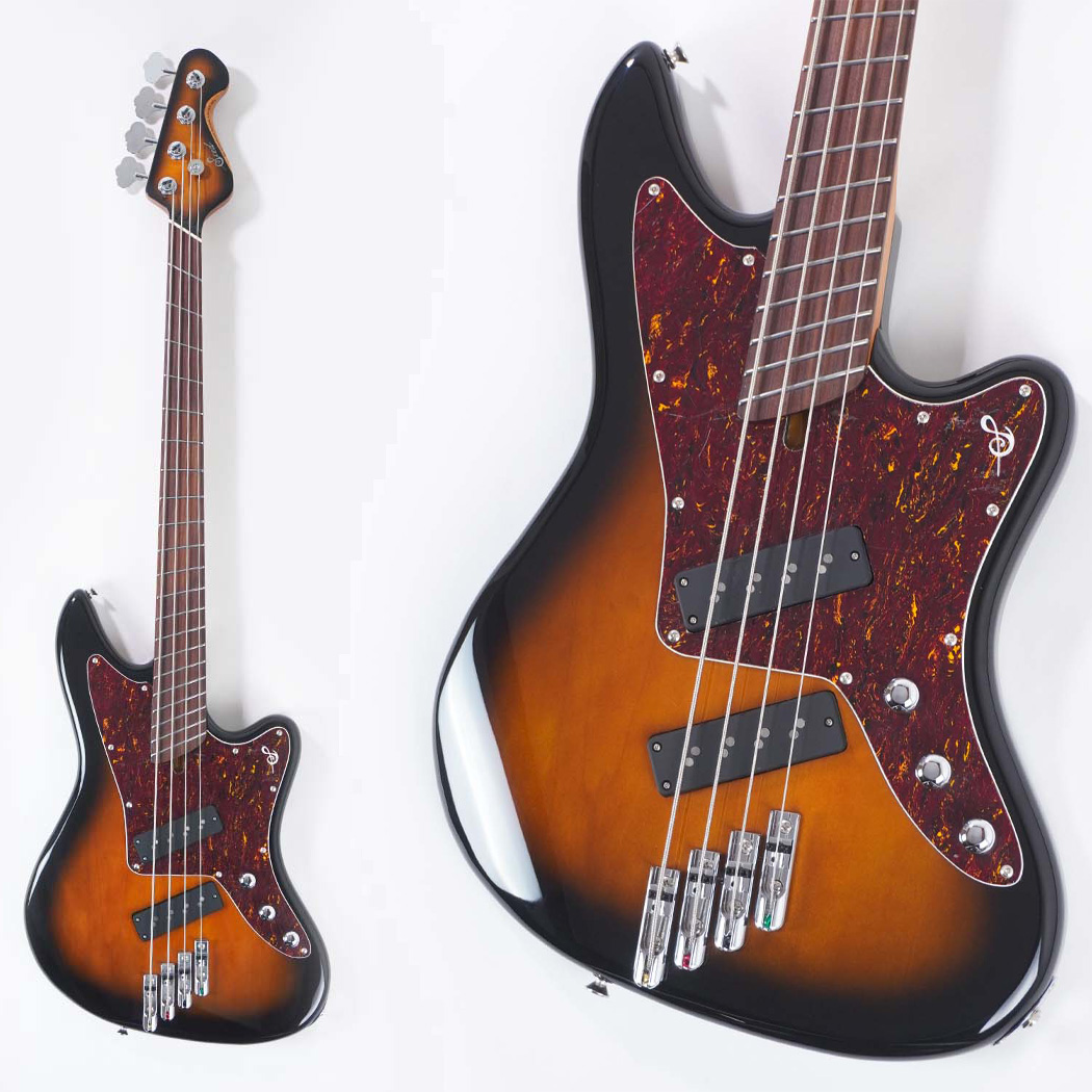SeedでらしCustom Tobacco Sunburst ハンブレッダーズ でらしモデル ファンドフレット ジャガーベースタイプ 【シード】