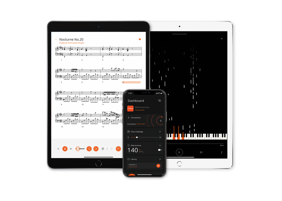 オリジナル無料アプリ「Roland Piano App」
