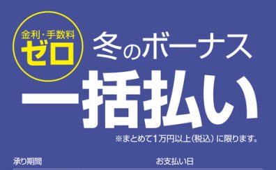 【金利・手数料0】イオンカード冬のボーナス一括払いキャンペーン