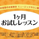 【1ヶ月お試し】大人のピアノレッスンのご案内