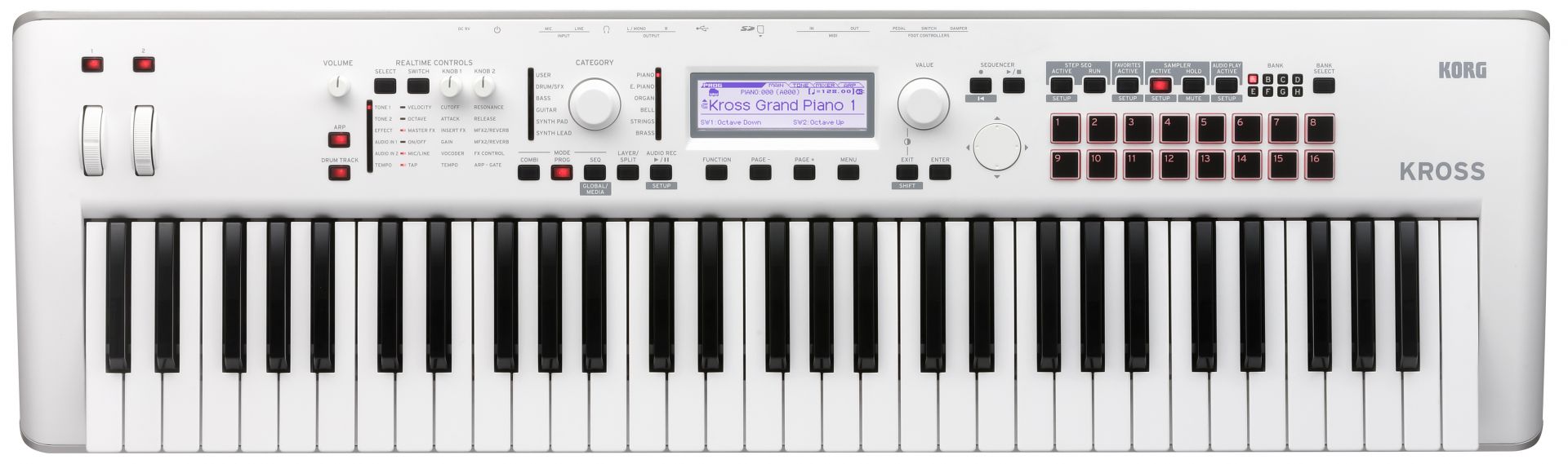 KORG KROSS2-61-SC 発表！軽い！使える！白いキーボード！5/26発売