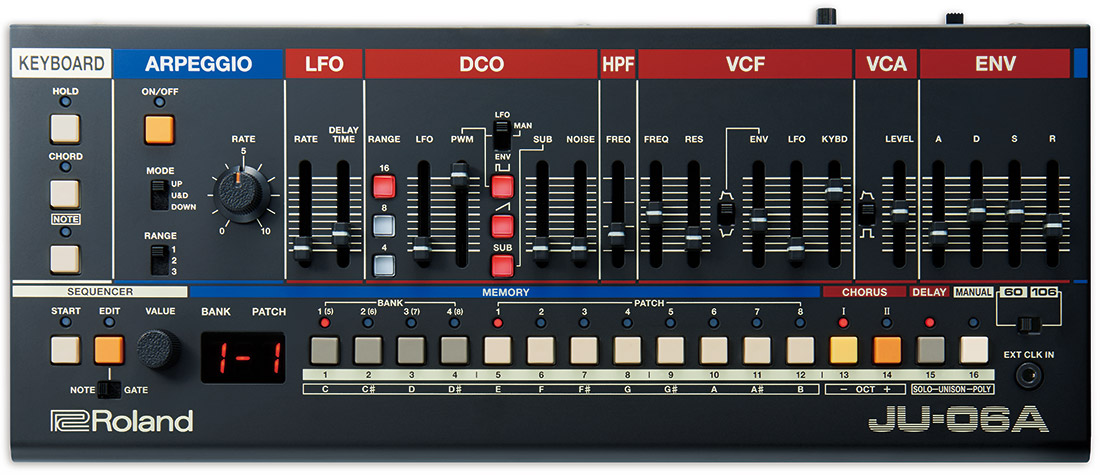 Rolandより、新製品[!!「JU-06A」!!]が発売中です！]]JUNO-60とJUNO-106、2種類のヴィンテージ・シンセサイザーのサウンドを、]]ACB (Analog Circuit Behavior)で再現したRoland Boutiqueシリーズ最新作！]]大分店では、「JU-06 […]