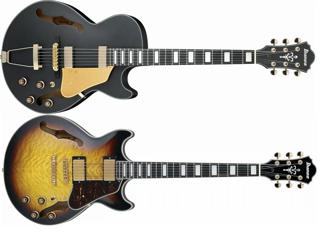 エレキギター】Ibanez 高品質ホロウボディモデル “AM93QM” ”AG85″発売 