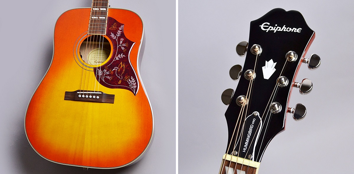 *生鳴りのギターとしてもエレアコとしても使える人気モデル Epiphone『Hummingbird Studio』が当店にも入荷しました！]]ハミングバードをプリントしたピック・ガードが印象的な王道スタイルのハミングバード・プロ。基本スペックは通常モデルを踏襲しており、マホガニー・バック＆サイドに、 […]