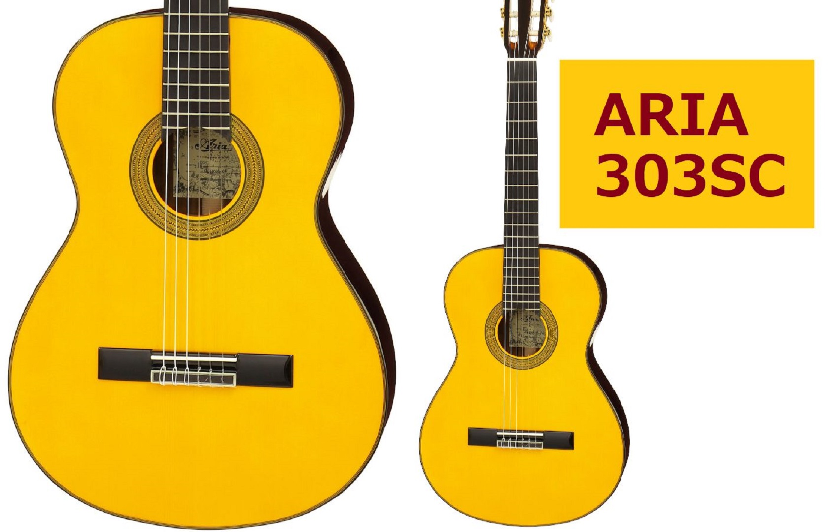 島村楽器大分店にARIAのクラシックギター 『303SC』が入荷致しました！ARIA A-30をベースに、弦長を短くすることで弾きやすさがアップしました！また糸巻や口輪も高級感のある仕様になっている、島村楽器オリジナルモデルでございます♪店頭では実際にお試しいただけます。ぜひお気軽にご来店ください！ […]