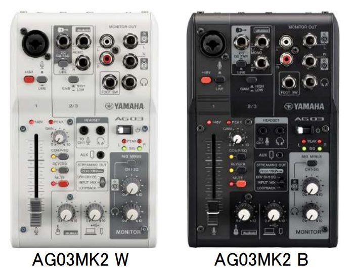 店頭入荷！】YAMAHA /AG03MK2・AG06MK2についてご紹介♪｜島村楽器