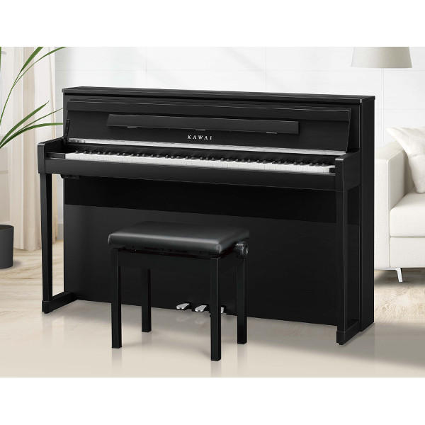 グランドピアノの鍵盤の動き・手応えを細部までこだわり、特殊素材を利用した新しいアクション構造と新ハンマークッションが採用されています。