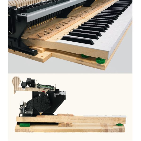 白鍵、黒鍵そして鍵盤の土台となる筬（おさ）にも、C.ベヒシュタインのグランドピアノの鍵盤に用いられる良質なスプルース材を使用。多彩なタッチをそのまま音にする表現力を備えています。