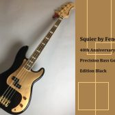 【ベース】Squier by Fender 40th Anniversary Precision Bass Gold Edition Black 入荷致しました！