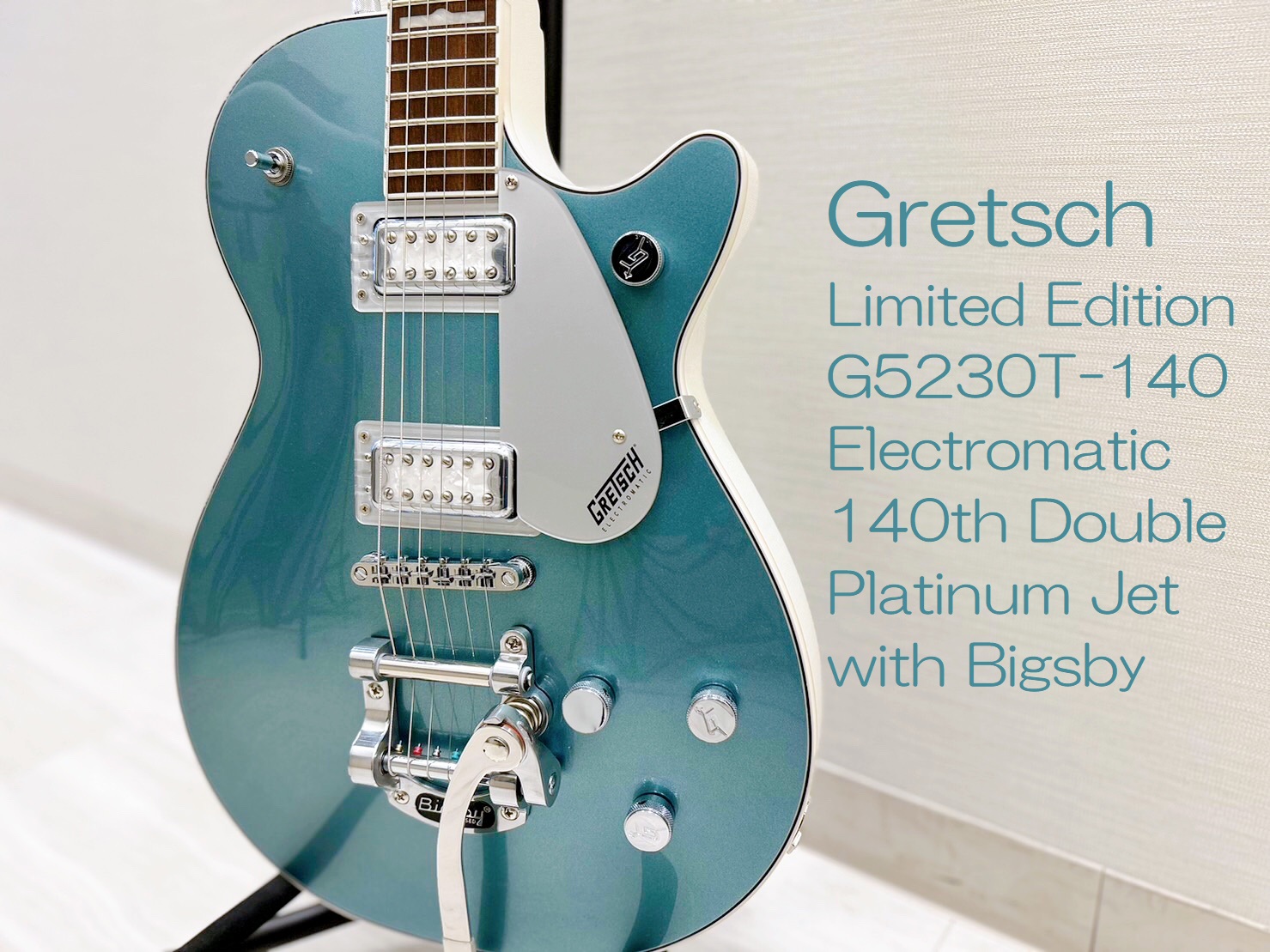 島村楽器大分店に、Gretsch(グレッチ)のエレキギター、G5230T-140 Electromatic 140th Double Platinum Jet with Bigsbyが入荷致しました！ Gretschの140周年”Double Platinum”記念モデルが待望の入荷！チェンバードメ […]