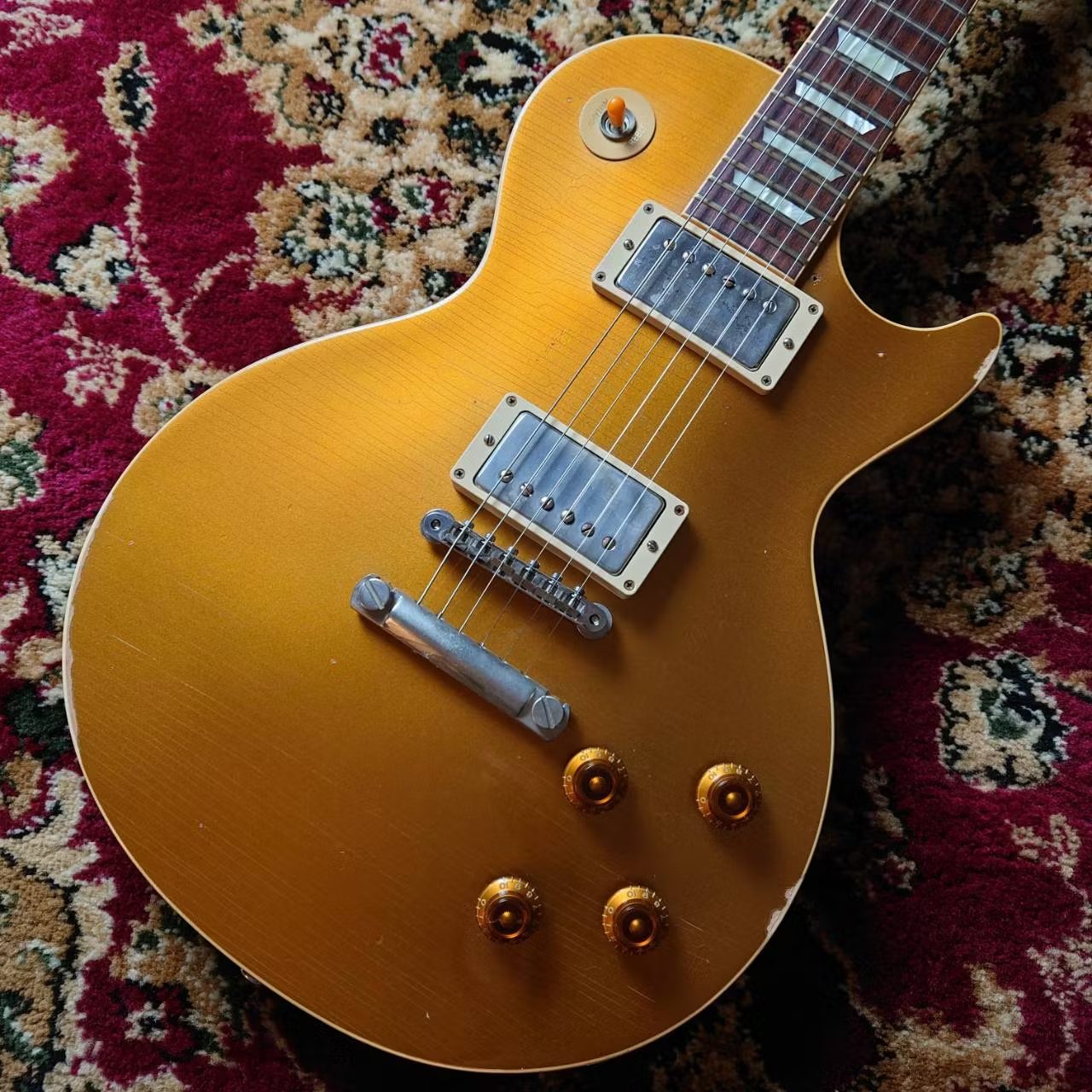 エレキギターGibson Les Paul 1957GT Historic Select 2015 Heavy Aged GoldTop HS7