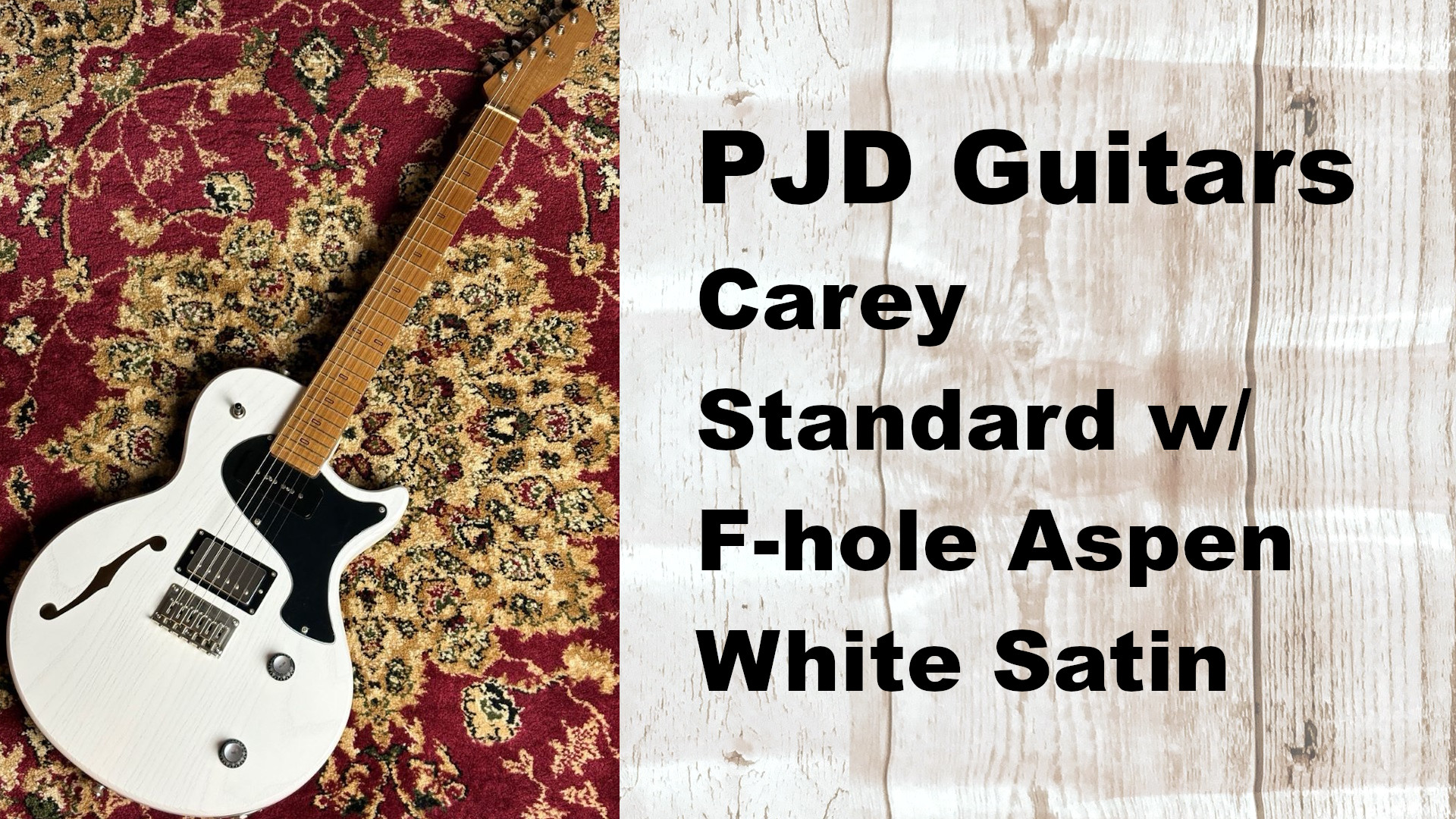 島村楽器パークプレイス大分店に、PJD Guitarsのエレキギター、「Carey Standard w/ F-hole Aspen White Satin」が入荷致しました！ チャンバー加工された米国産アッシュボディに同じくサテン仕上げの米国産アッシュをトップに組み合わせた Carey Stand […]