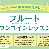 ≪終了致しました≫【音楽教室】フルート教室 -ワンコインレッスン- 実施中！【500円/45分レッスン♪】