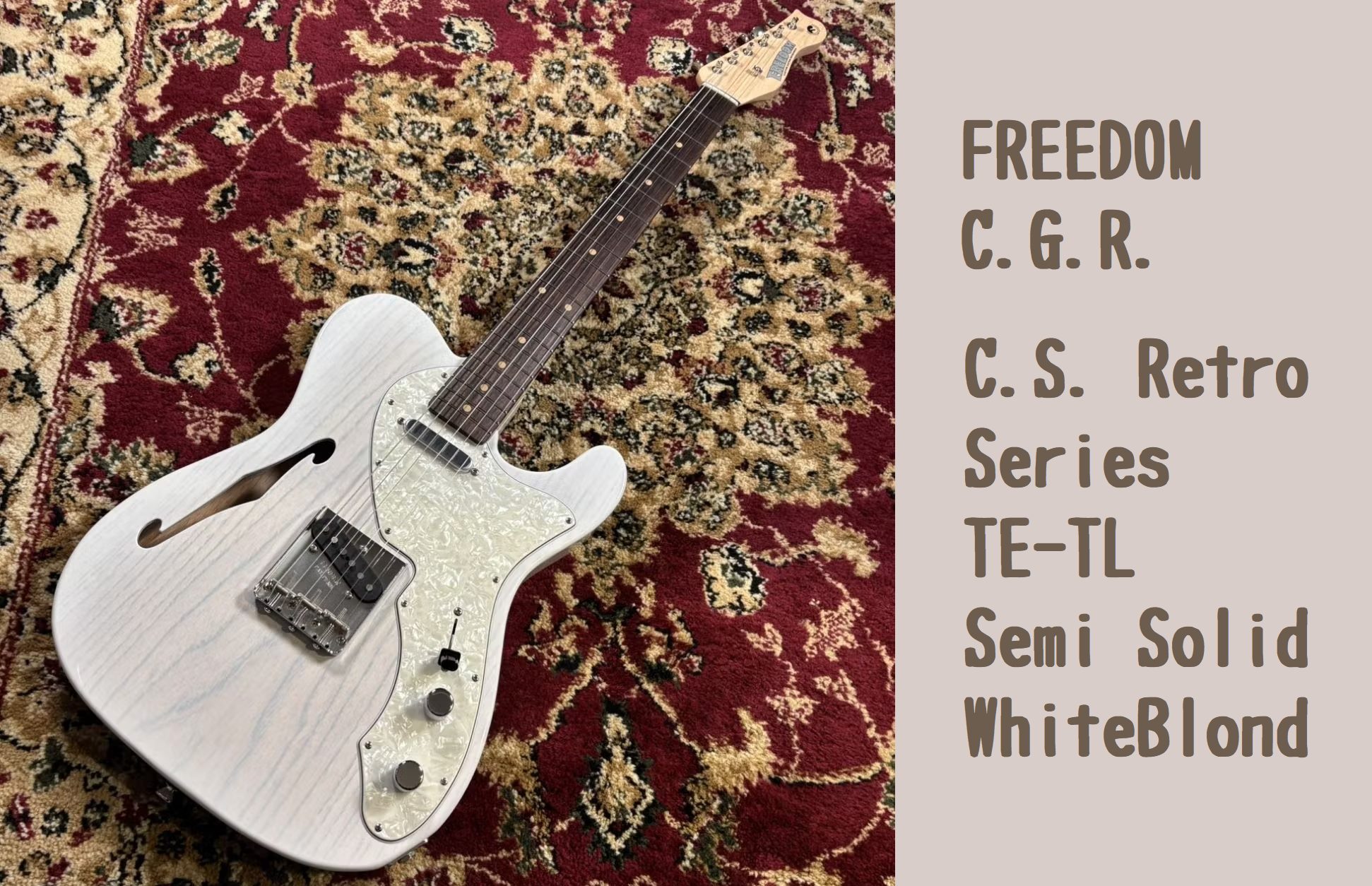 島村楽器パークプレイス大分店に、Freedom Custom Guitar Research C.S. Retro Series TE-TL Semi Solid WhiteBlondが入荷しました！ 匠の技とプレイヤー目線が融合した「FREEDOM C.G.R. C.S. Retro Series […]
