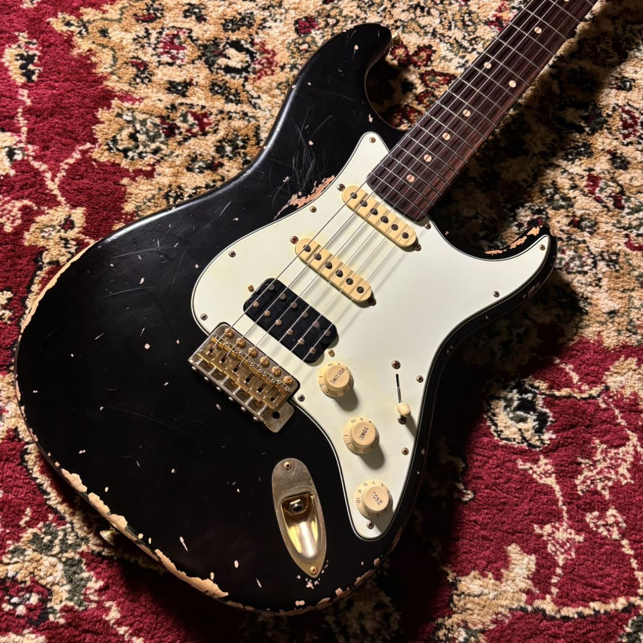 Freedom Custom Guitar ResearchO.S. Retro Series ST / Black (Played Finish)