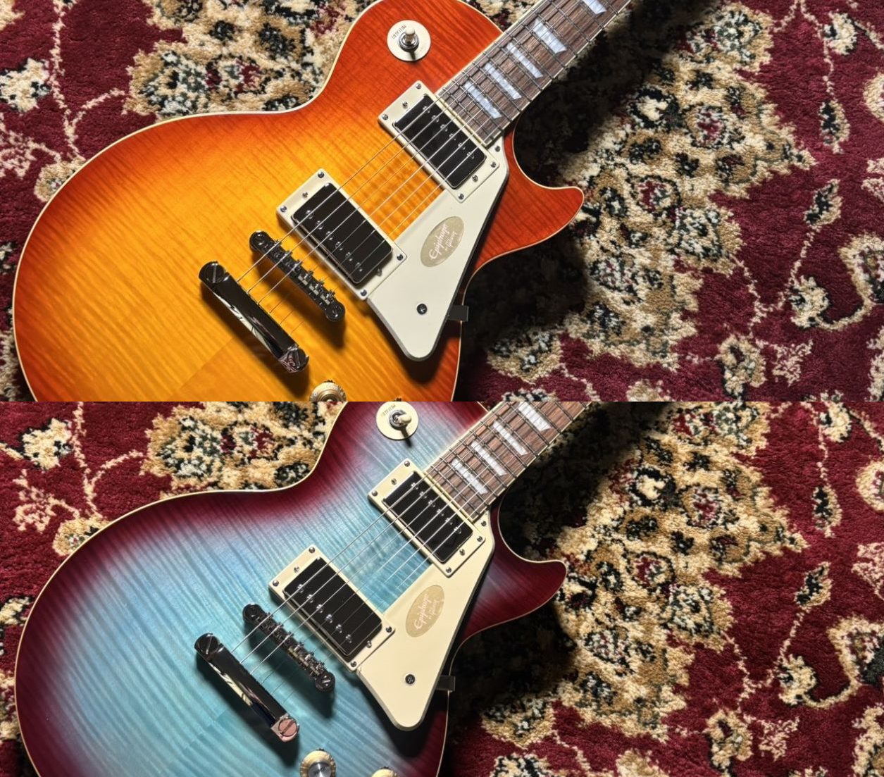 島村楽器パークプレイス大分店に、Epiphone Les Paul Standard 50s Figured Top Washed Cherry Sunburstと、Epiphone Les Paul Standard 60s Blueberry Burstの2本が入荷致しました✨ 王道レスポールの [&hellip;]