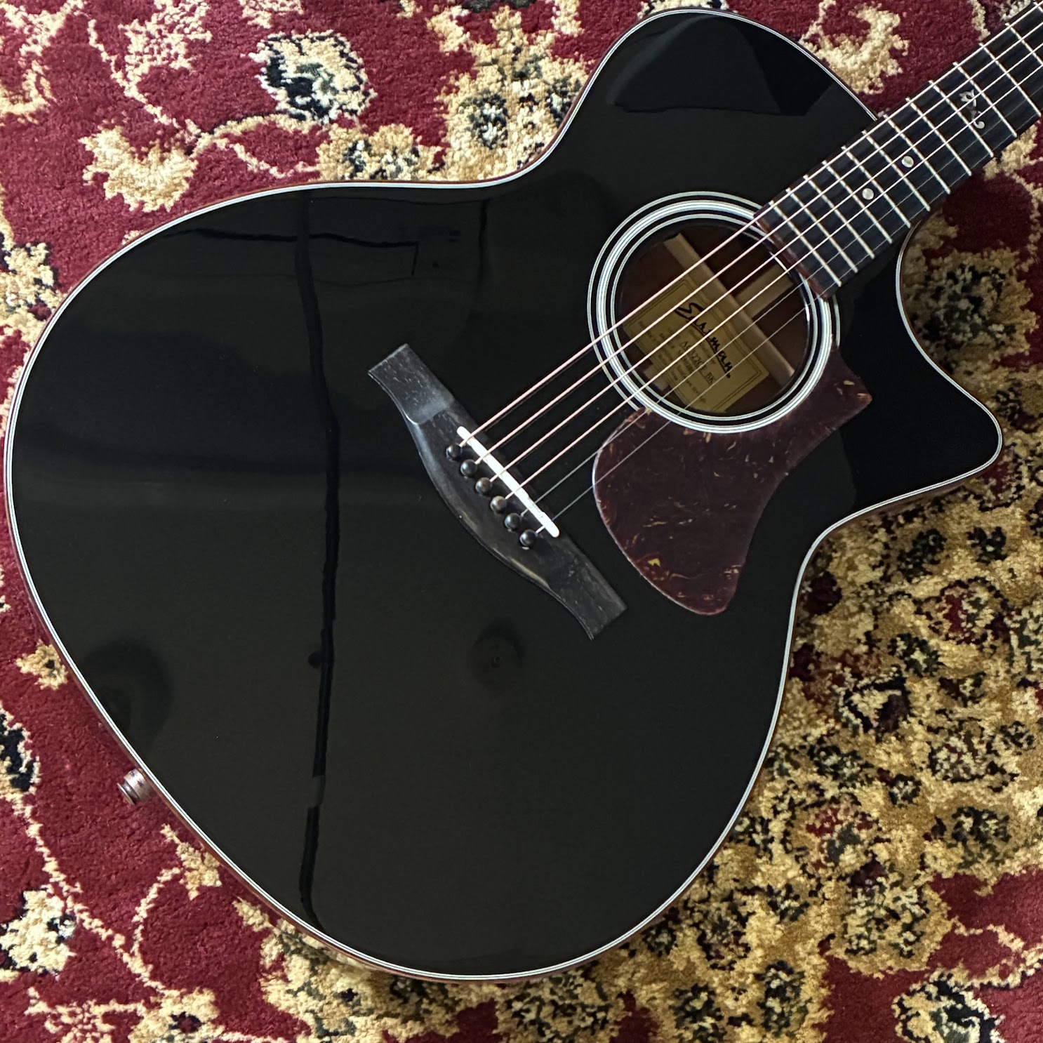 アコースティックギターEASTMAN：AC322CE CTM / Piano Black