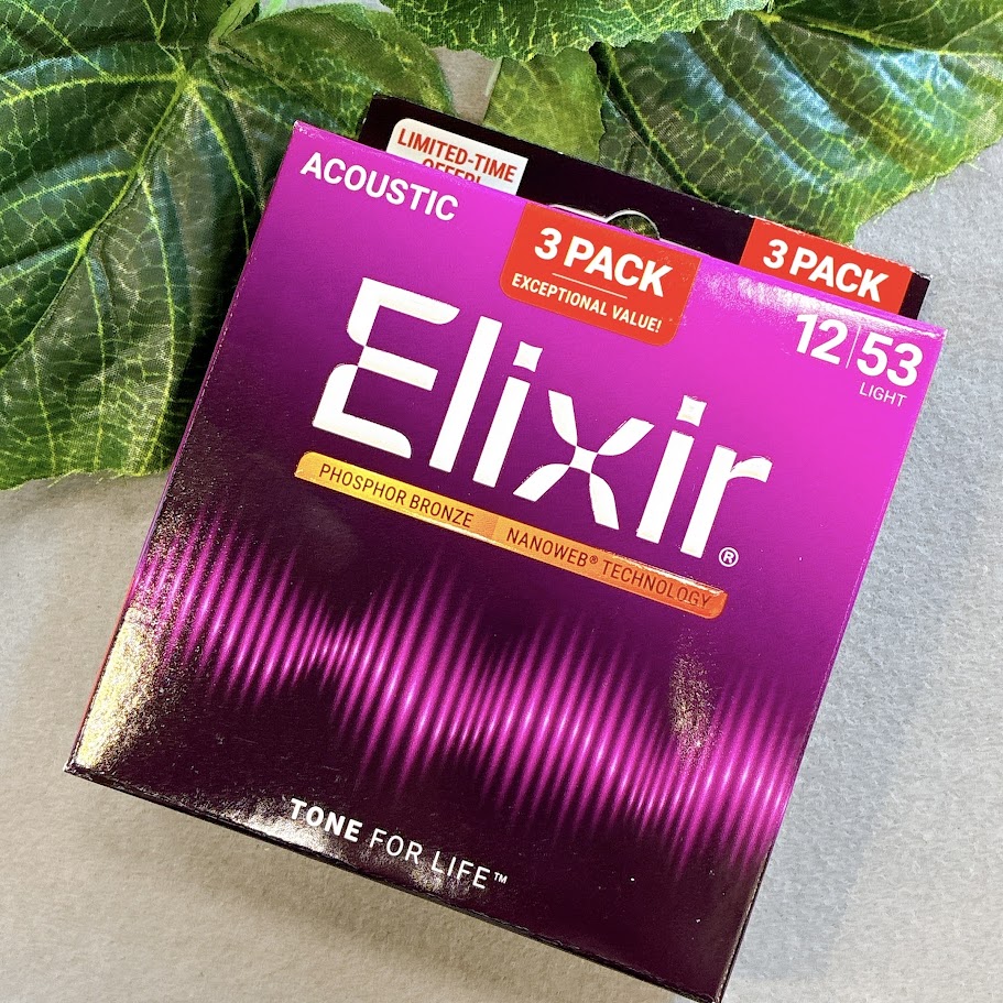 【数量限定】Elixir 3セット BonusPack Phosphor Bronze 12-53