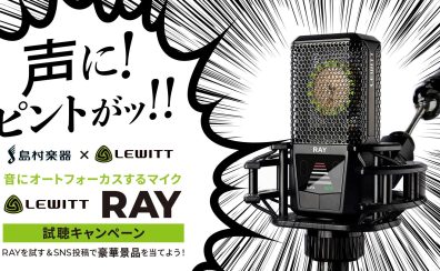 【期間限定】LEWITT 試奏・購入で豪華景品やプラグインが手に入るかも！？【DTM】