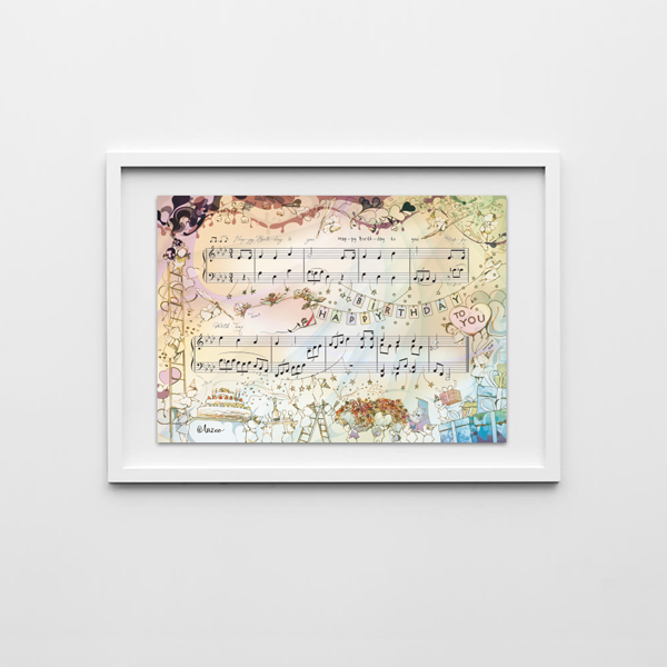 色展開:カラー / モノクロHappy Birthday to You