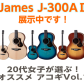 【アコギ】20代女子が選ぶ！オススメアコギVol.1 James/J-300AⅡ