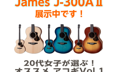 【アコギ】20代女子が選ぶ！オススメアコギVol.1 James/J-300AⅡ