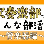 【吹奏楽部/中学生・高校生・大学生・保護者向け】吹奏楽部ってどんな部活？～管楽器編～