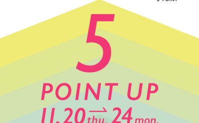 2025年11月20日(木)~11月24日(月祝) おさんぽカード5倍ポイントDay!