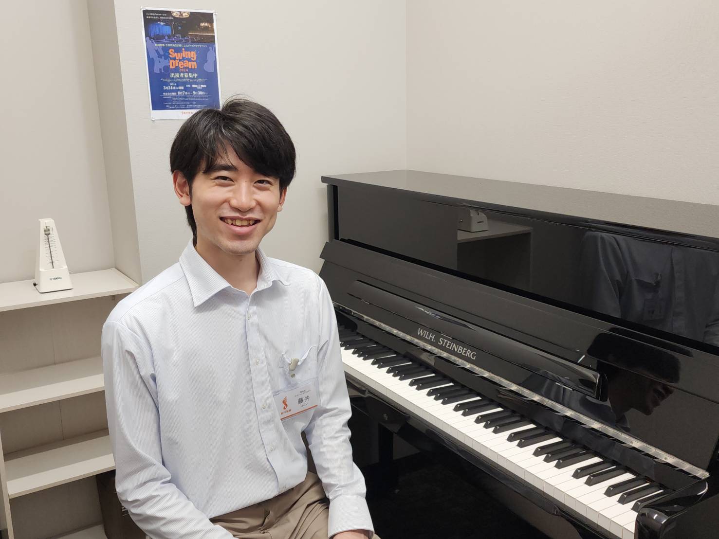 CONTENTSピアノサロンが選ばれる3つのポイントサロンシステム・コース料金表体験レッスンの流れ（レッスン時間：30分、受講料￥2,200）担当インストラクター プロフィールその他ご案内ピアノサロンが選ばれる3つのポイント ①曜日・時間を選べる予約制。お忙しい方も安心 ピアノサロンのレッスンは、高 [&hellip;]