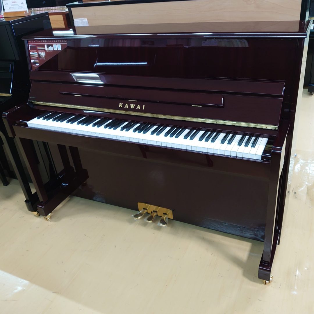 KAWAI K-114SX BP黒艶モデル新発売！WH白艶、K114SN MHマホガニー3台