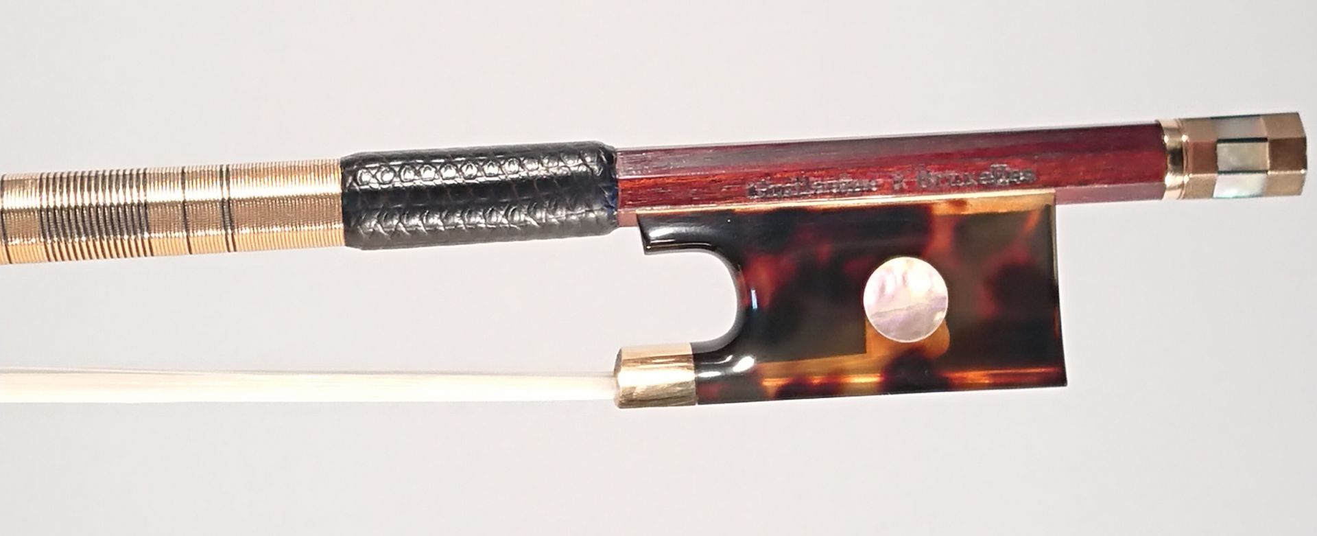 Pierre Guillaume, Belgium – Bruxelles, 2004 (USED) Gold Mounted & Tortoiseshell　ピエール・ギオーム　ヴァイオリン弓　金鼈甲　ベルギー-ブリュッセル