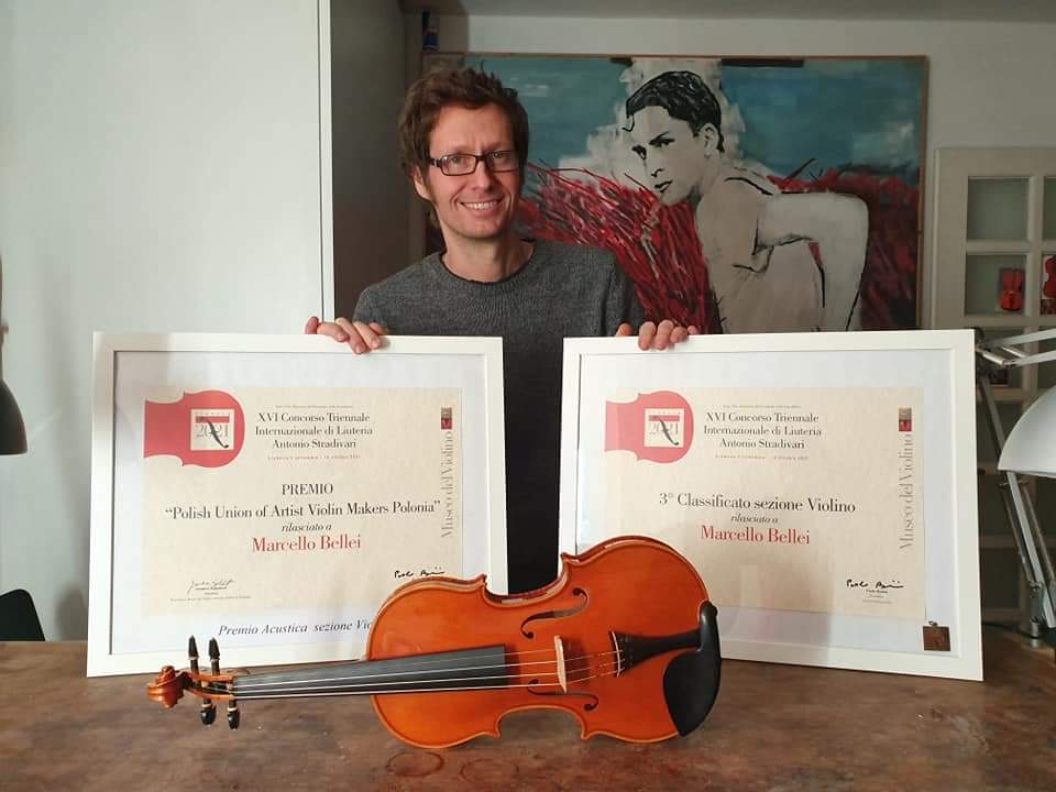 【店長ブログ】マルチェロ・ベッレイがクレモナ『トリエンナーレ』でヴァイオリン部門 第3位と最優秀音響賞を受賞しました。