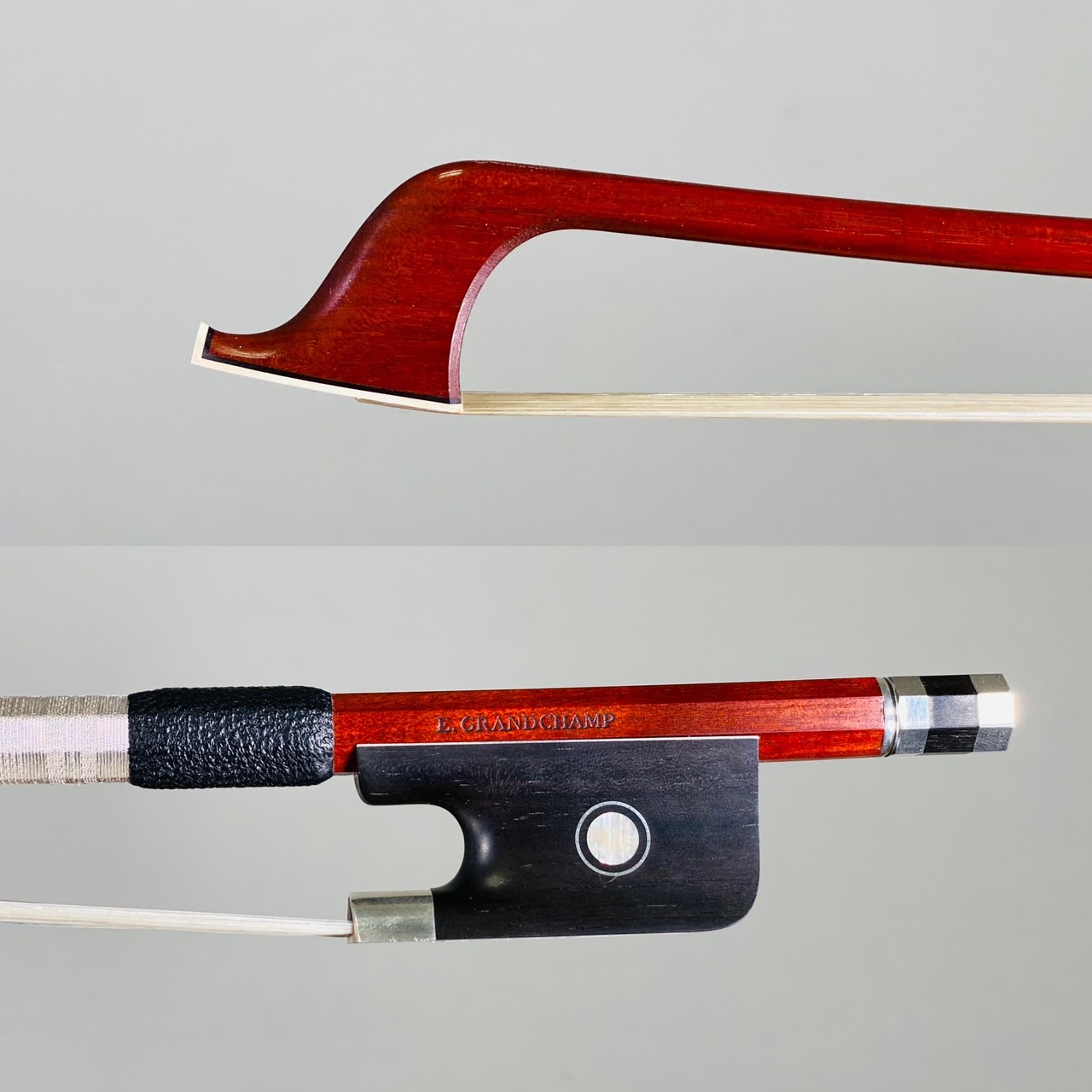Eric Grandchamp 1962年生まれ。15歳で弓製作家：Bernard Ouchard（ベルナール・ウーシャ）、Roger Francois Lotte（ロジェ・フランソワ・ロッテ）の両巨匠に学び、その後スイス：ジュネーヴの名工：Bernard Bossert（ベルナール・ボザール）のも […]