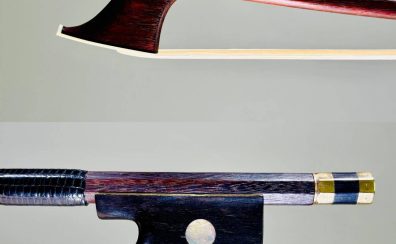 ＜Violoncello Bow＞ Mirecourt School, Stamped “PECCATTE”, France – Mirecourt, 1880　チェロ弓　ミレクール・スクール　ペカット刻印　金黒檀