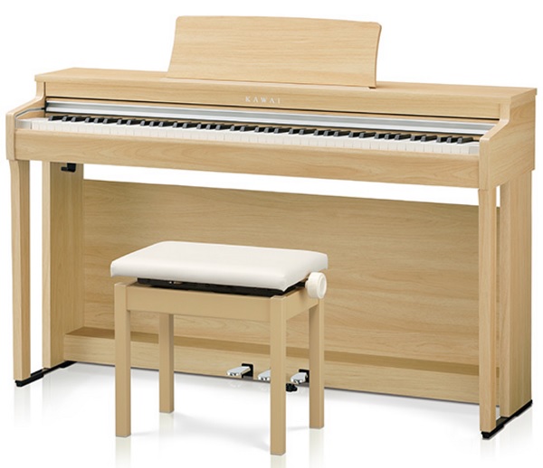 KAWAI CN201<br />
￥126,500→お問い合わせください<br />
<br />
【期間限定】<br />
カラー：ライトオーク(LO) ホワイトメープル(A) ローズウッド(R) モカウォルナット(MW)<br />
カワイのピアノ入門モデル。<br />
おしゃれな見た目で人気の機種です。<br />
高低イス、ヘッドホン付属。<br />
全国 配送設置料￥0