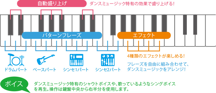 ダンスミュージックモードwithボイス　CASIO